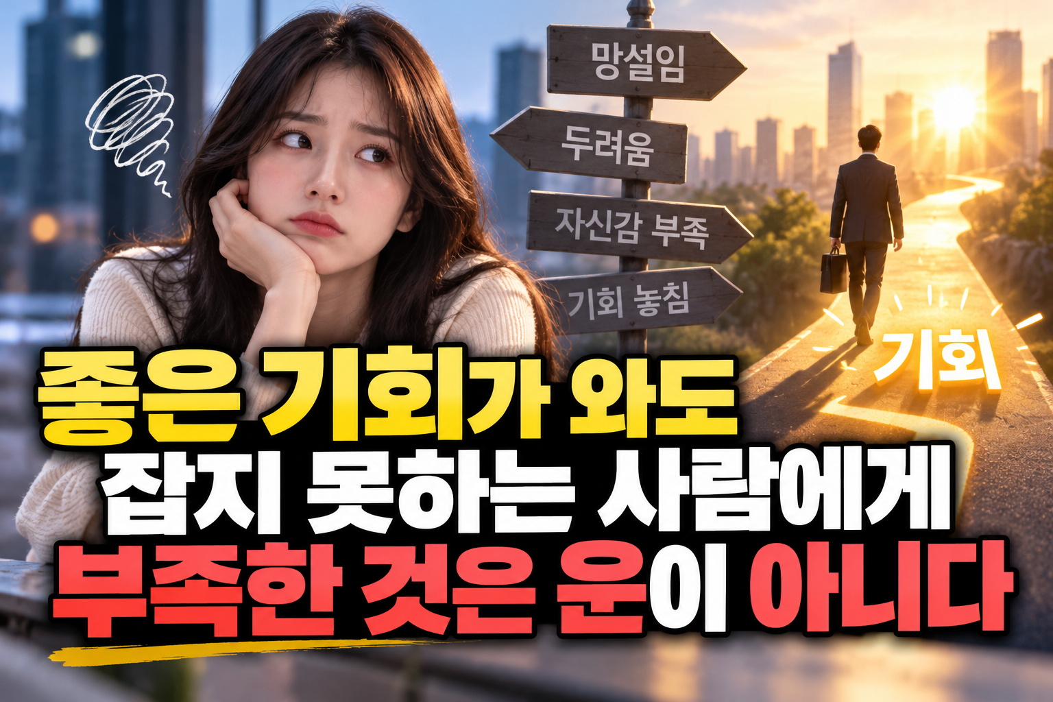 기회를 놓치는 망설임과 선택
