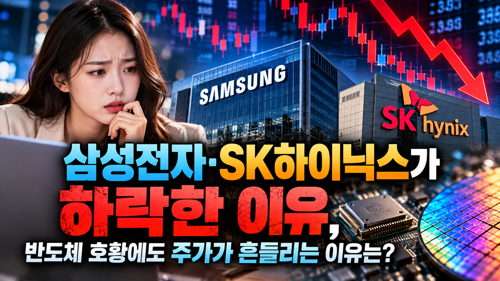 삼성전자·SK하이닉스 주가 하락 이유