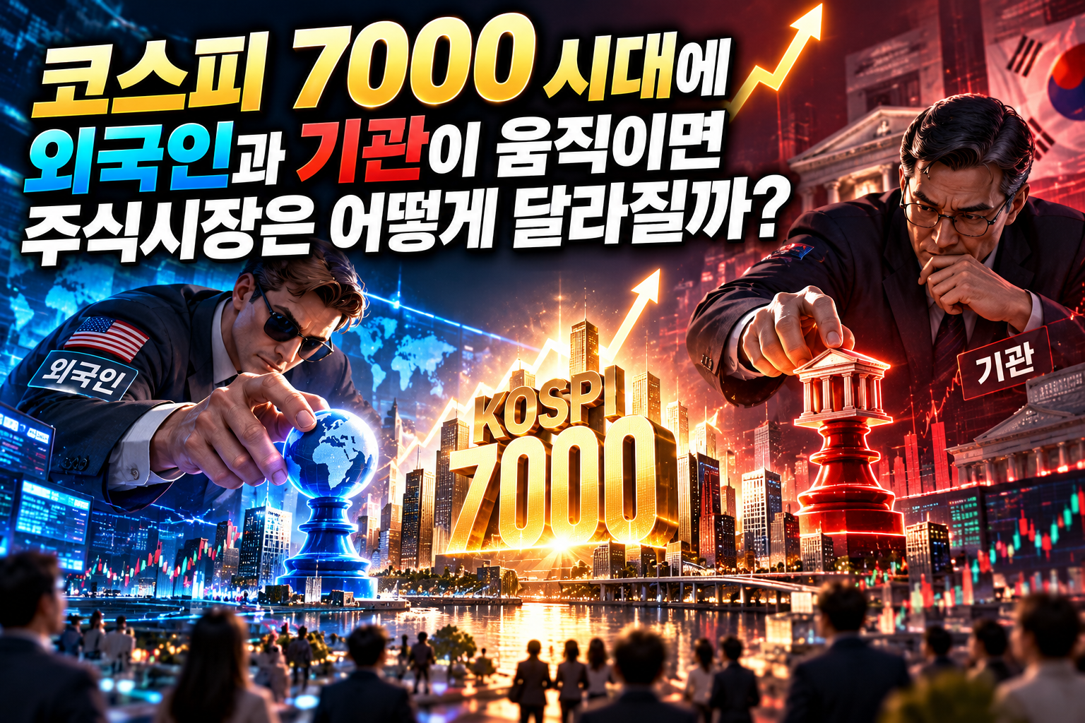 외국인과 기관의 코스피 7000 전쟁